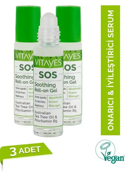 VITAYES Akne Sivilce Cilt Problemleri İçin Doğal Onarıcı Serum