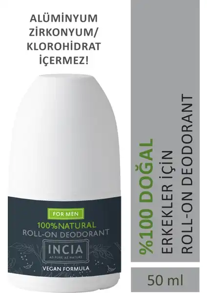 INCIA %100 Doğal Roll On Deodorant ile Ferah ve Güvenli Koruma