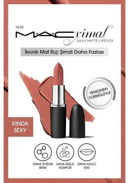 M·A·CXIMAL Silky Matte Lipstick Kinda Sexy: Nemlendirici ve Kalıcı Ruj