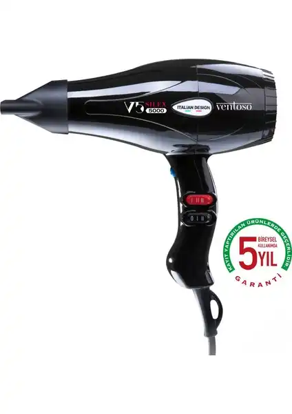 Ventoso V5 Silex5000: 2500 W Profesyonel Saç Kurutma Makinesi