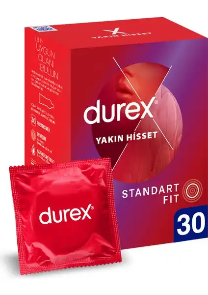 Durex Yakın Hisset 30'lu İnce Prezervatif ile Konforlu ve Güvenli Deneyim