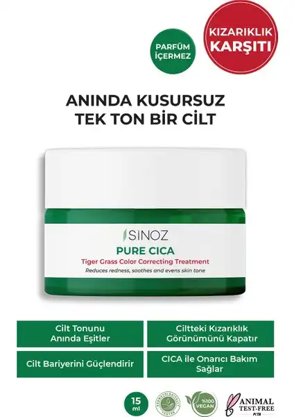 Sinoz Pure Cica Tiger Grass Yoğun Onarıcı Yüz Kremi İncelemesi