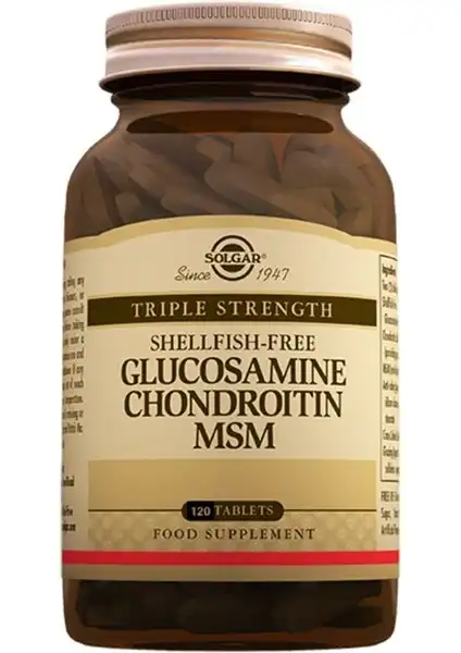 Solgar Glucosamine Chondroitin MSM 120 Tablet: Eklem Sağlığı İçin Etkili Destek