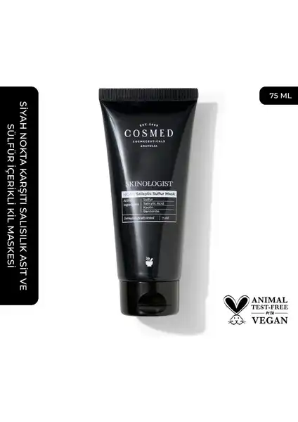 Cosmed Skinologist Salicylic Sulfur Mask: Yağlı ve Karma Ciltler İçin Derin Temizlik