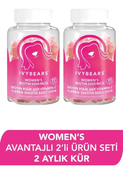 Ivybears Kadın Saç Vitamini: Saç Sağlığını Destekleyen Besin Takviyesi
