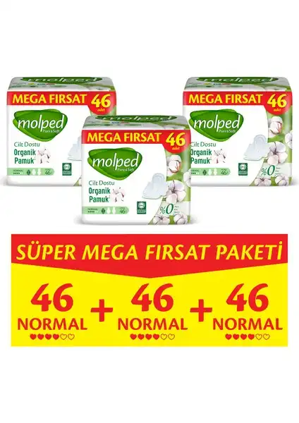 Molped Pure&Soft Normal Süper Mega Paket: Konfor ve Doğallık Bir Arada