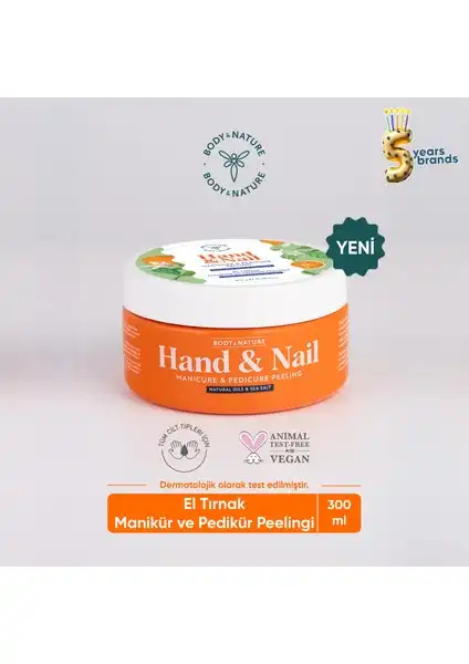 Body&Nature Hızlı Kolay El Tırnak Manikür Ve Pedikür Peelingi