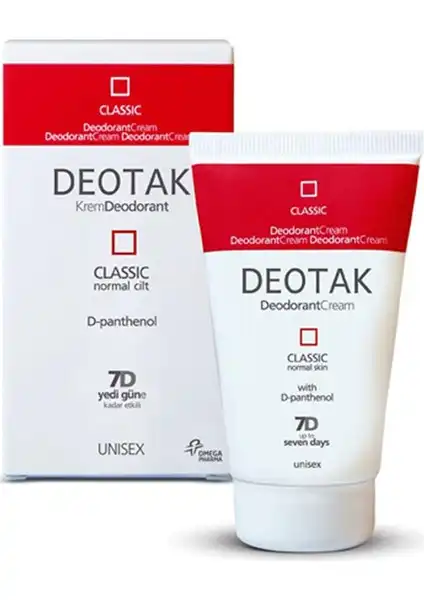 Deotak Klasik Krem Deodorant: Etkili ve Güvenilir Ter Önleyici
