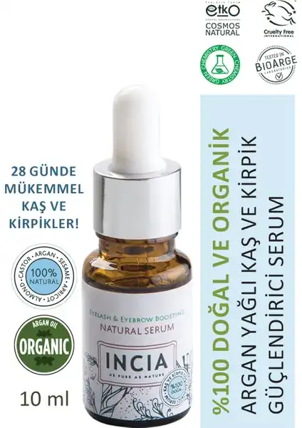 INCIA %100 Doğal Kaş ve Kirpik Güçlendirici Serum Özellikleri ve Faydaları