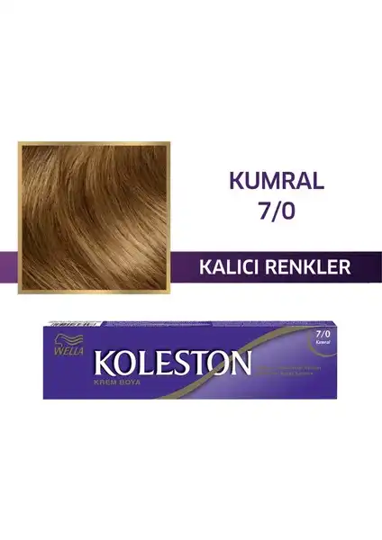 Wella Koleston Kumral 7/0 Tüp Boya: Doğal ve Kalıcı Saç Rengi