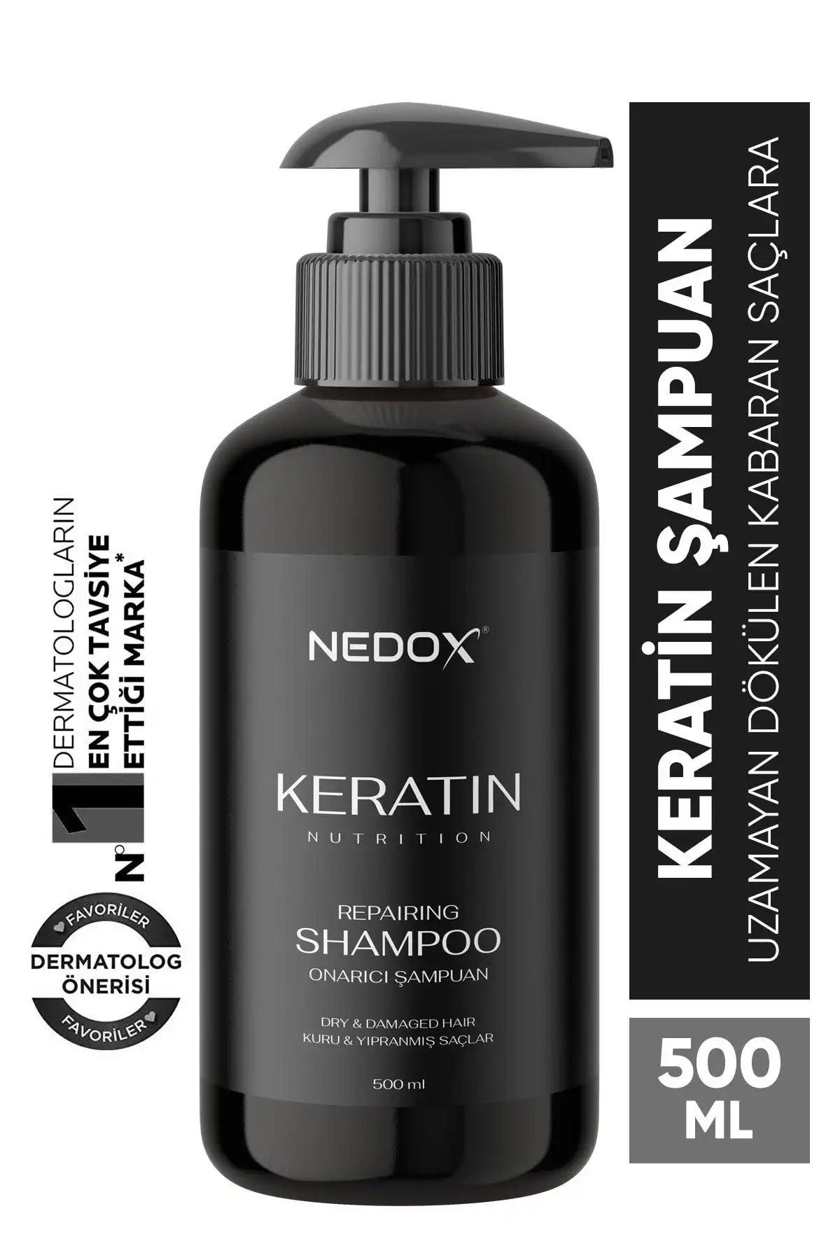 NEDOX Yıpranmış Saçlar İçin Keratinli Saç Bakım Şampuanı ile Saçlarınıza Görünüm Kazandırın