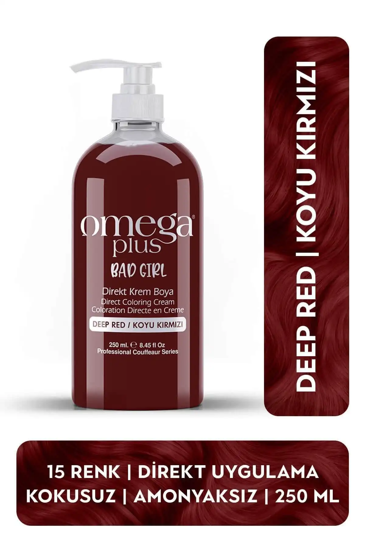 Omega Plus Bad Girl Koyu Kırmızı Amonyaksız Saç Boyası İle Saçınızı Renklendirin