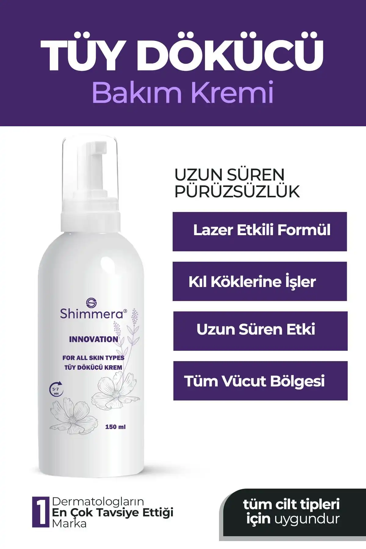 Shimmera Tüy Dökücü ve Tüy Azaltıcı Krem: Etkili ve Organik Çözüm
