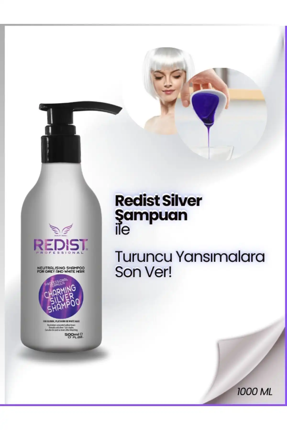Redist Boyalı ve Röfleli Saçlar için Silver Şampuan ile Saç Bakımınızı Zenginleştirin