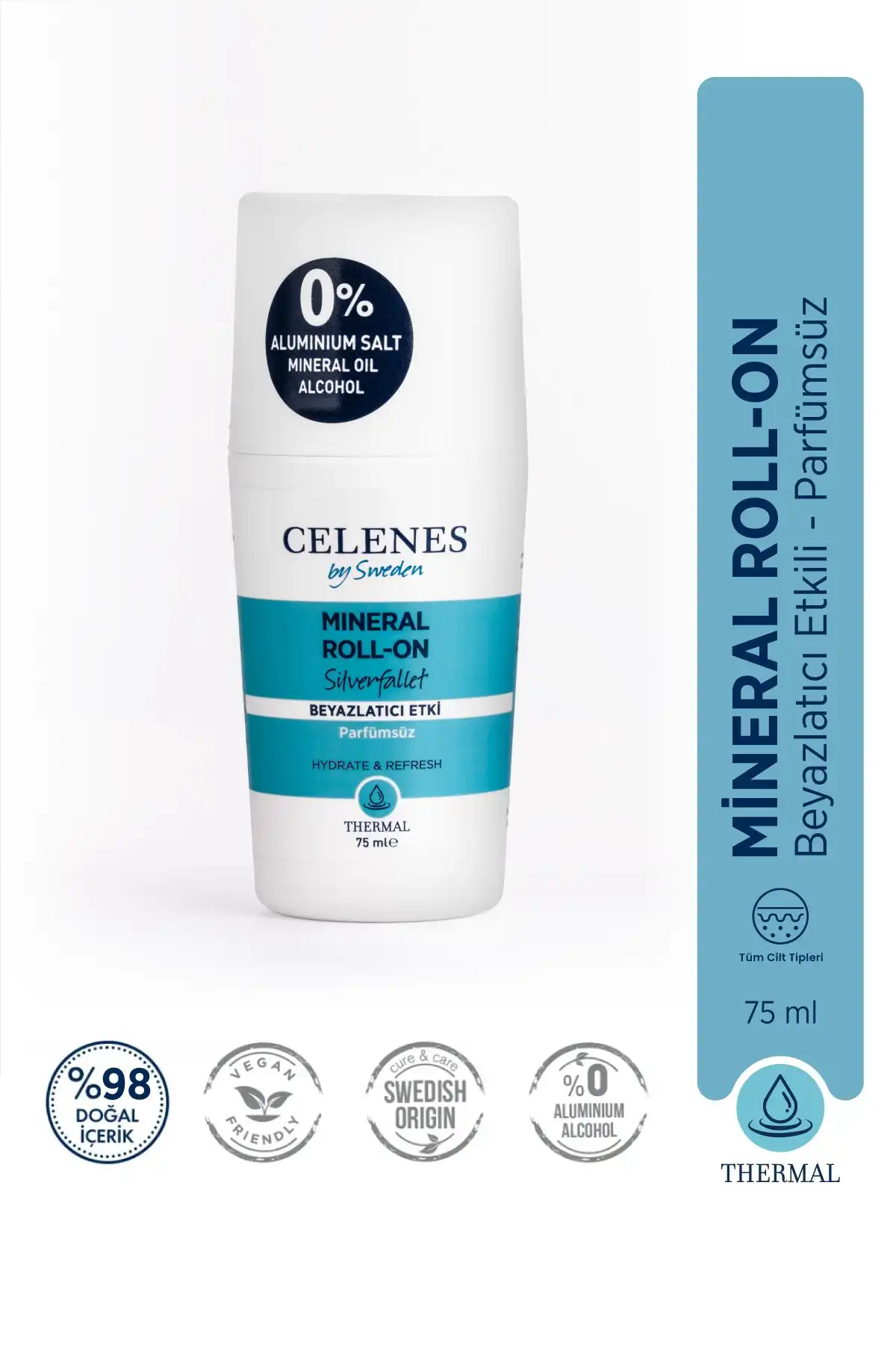 Celenes by Sweden Thermal Roll On: Doğal İçerikli Beyazlatıcı Deodorant