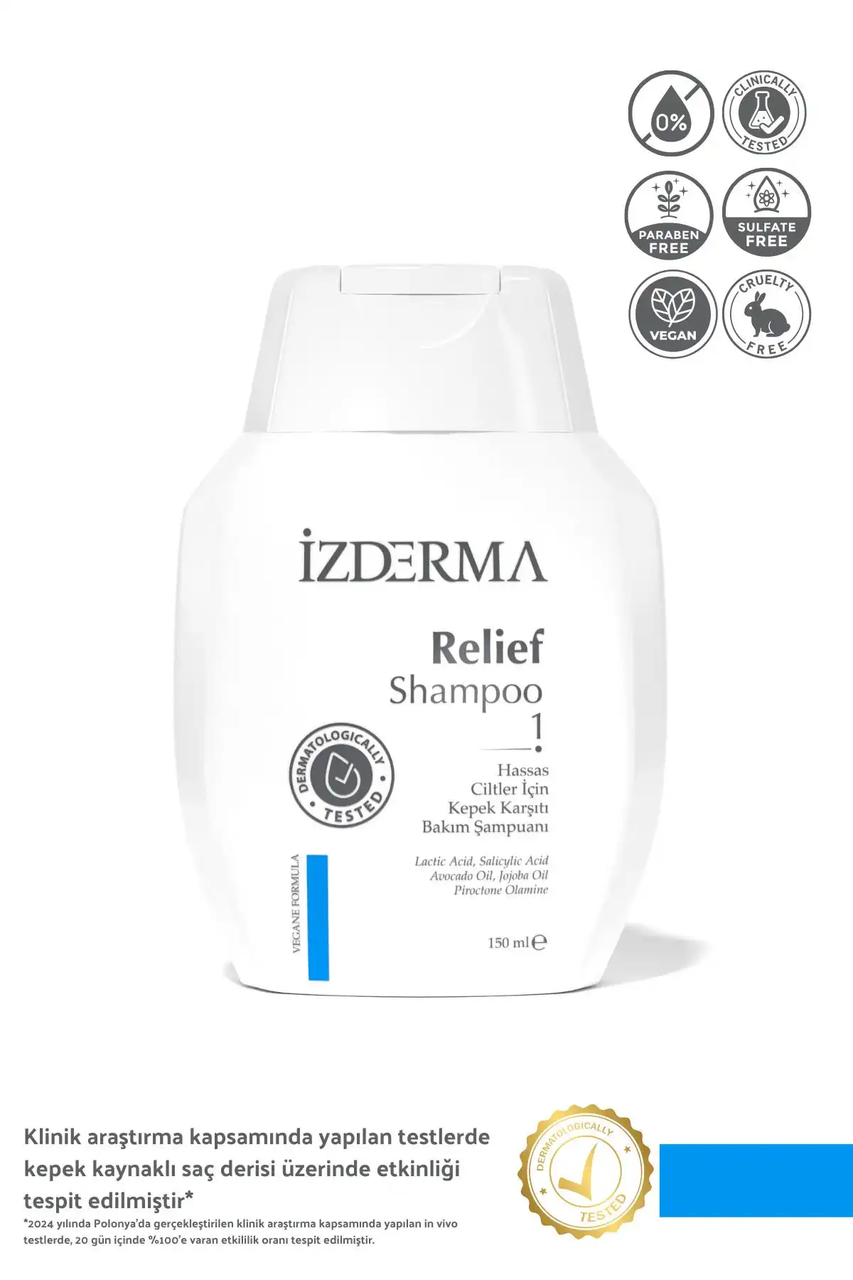 İZDERMA Relief Kepek Önleyici Şampuan ile Kaşıntı ve Pullanmayı Giderin