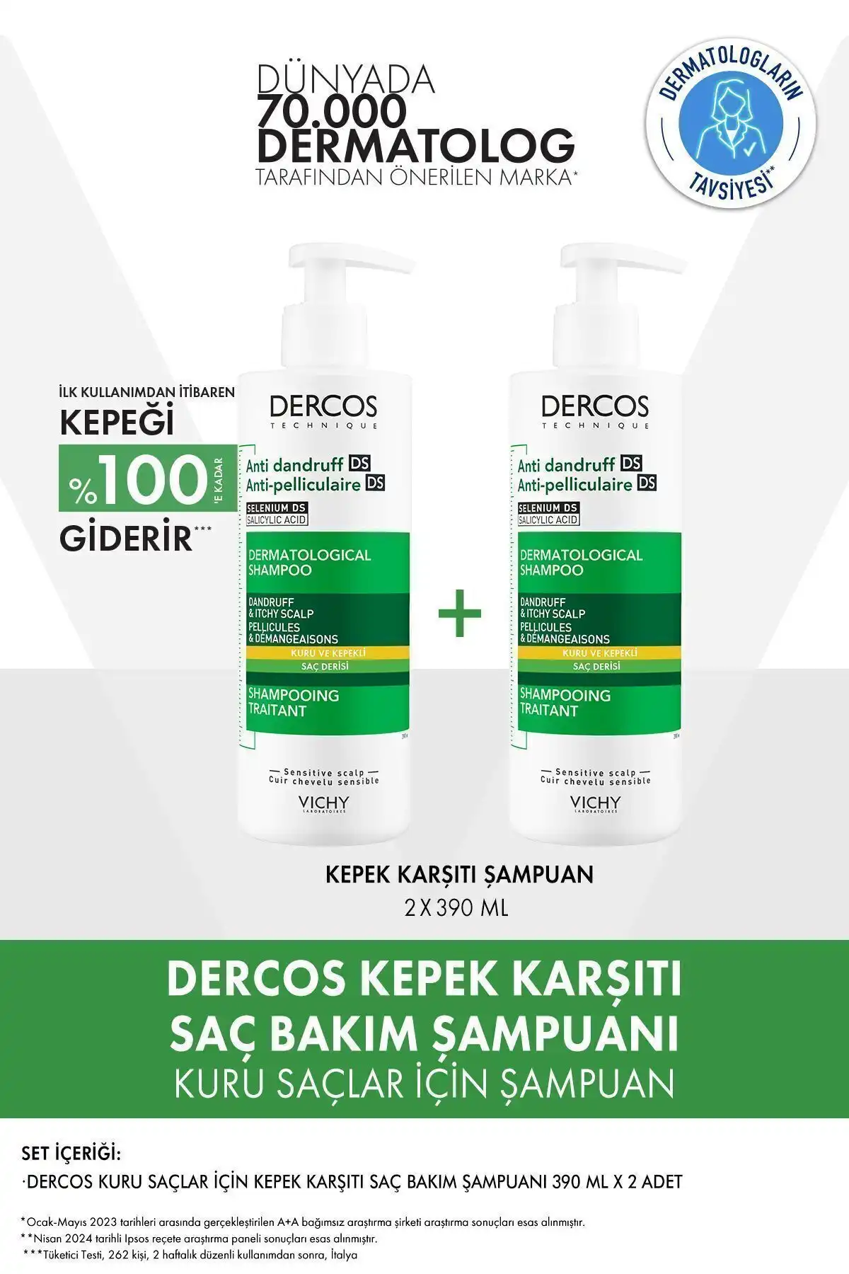 Vichy Dercos Kuru Saç Derisi için Kepeğe Karşı Özelleştirilmiş Şampuan İncelemesi