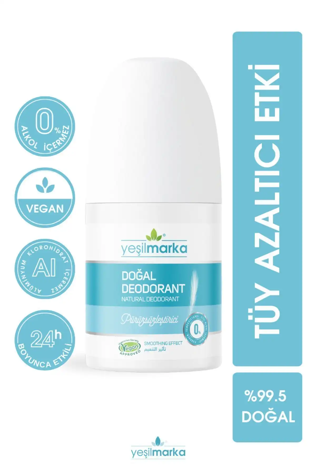 Yeşilmarka Doğal Roll On Deodorant: Pürüzsüz ve Tüy Azaltıcı Özellikleri ile