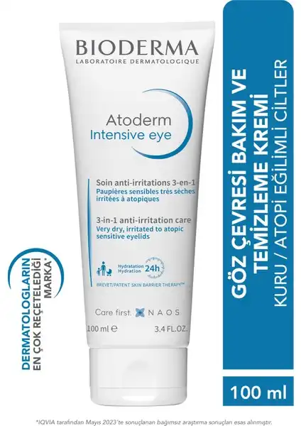 Bioderma Atoderm Intensive Eye: Göz Çevresi İçin Yoğun Nemlendirici Bakım Kremi