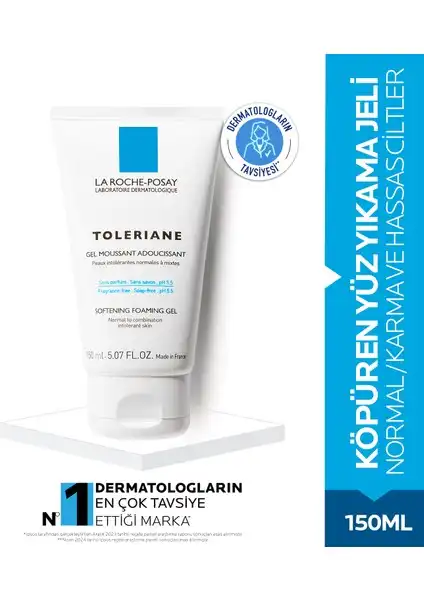 La Roche-Posay Köpüren Gel Mousse Yüz Yıkama Jeli: Hassas Ciltler İçin