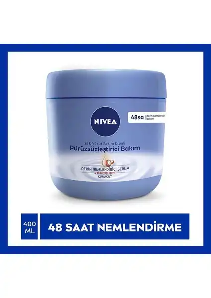 NIVEA Pürüzsüzleştirici El ve Vücut Bakım Kremi ile Cildinize Derinlemesine Nem