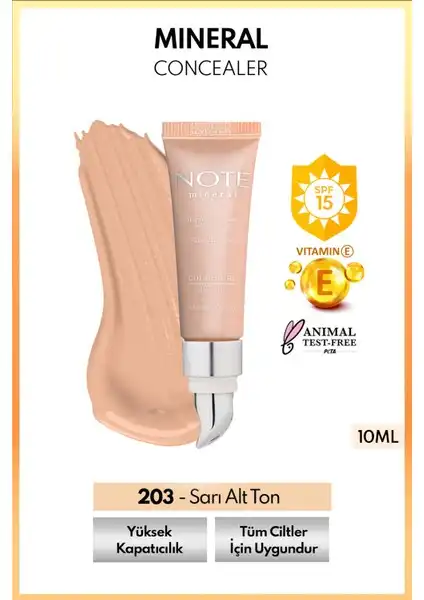Note Mineral Concealer 203: Etkili Göz Altı Kapatıcısı ve Cilt Bakımı