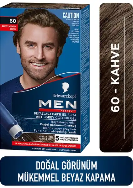 Schwarzkopf Men Perfect: Beyaz Saçlar İçin Hızlı ve Etkili Jel Boya