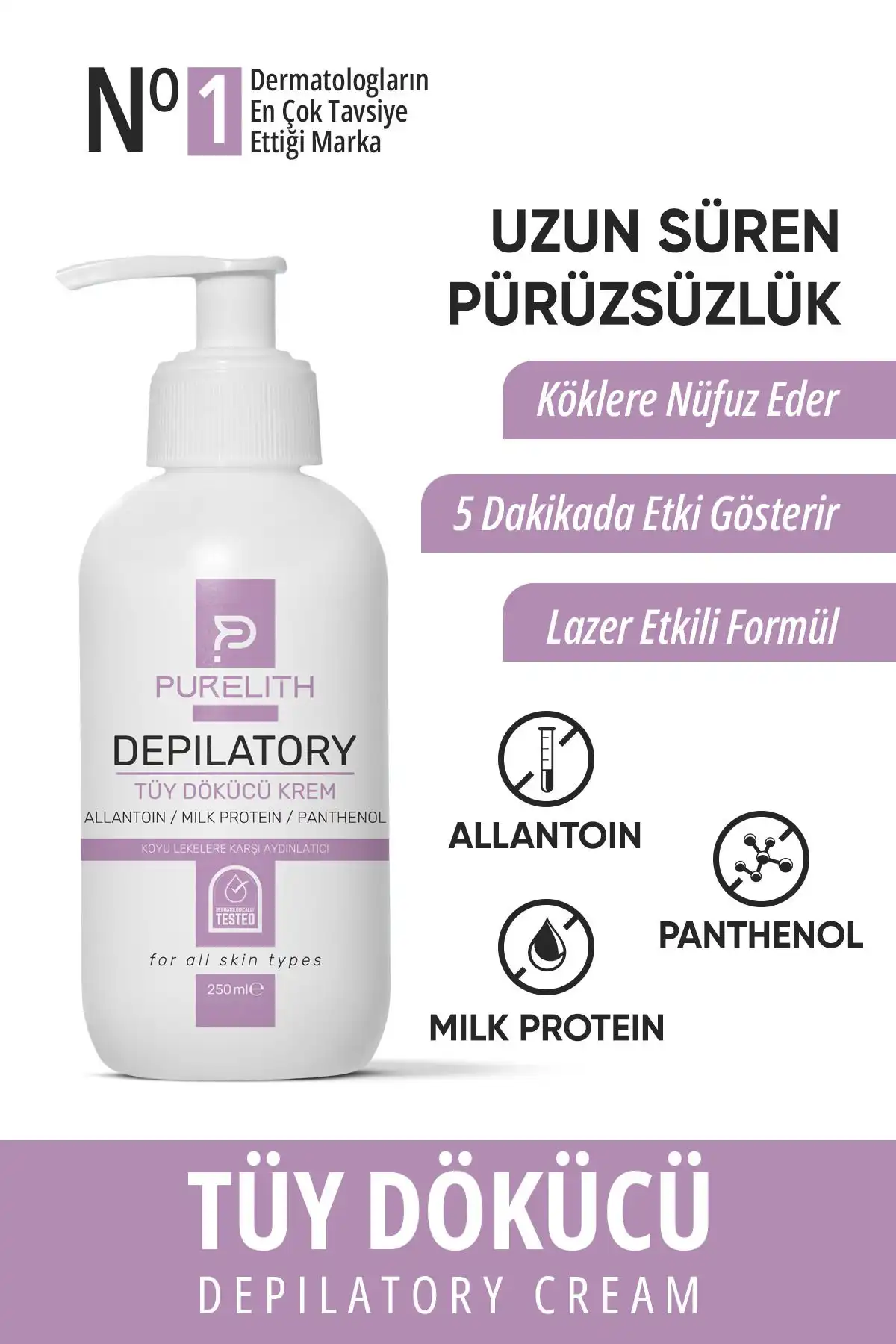 Purelith Lazer Etkili Tüy Dökücü ve Tüy Azaltıcı Krem Hakkında Bilgi