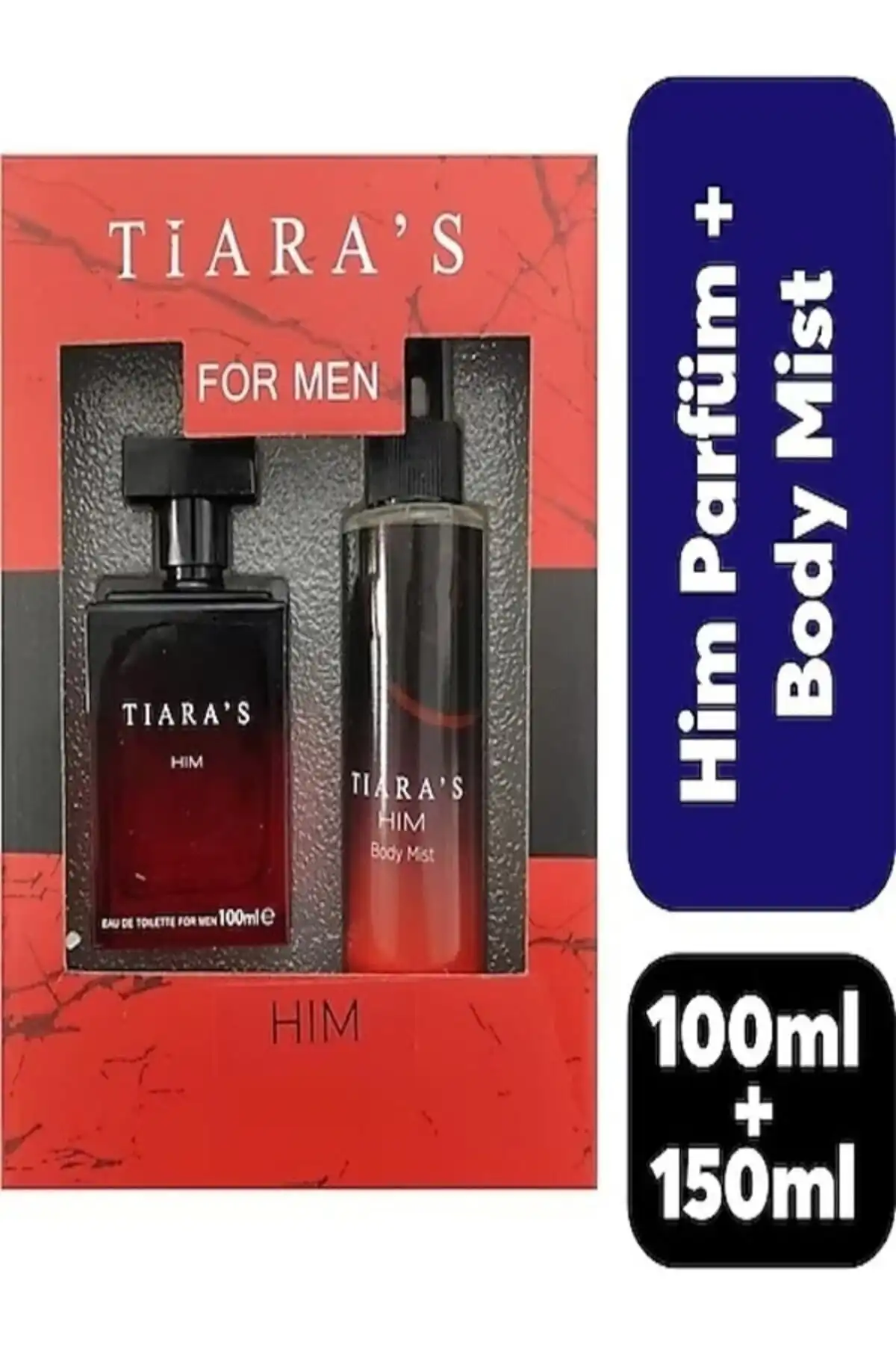 Tiaras Him EDT 100ml Erkek Parfüm ve 150ml Deodorant Seti ile Kapsamlı Bakım