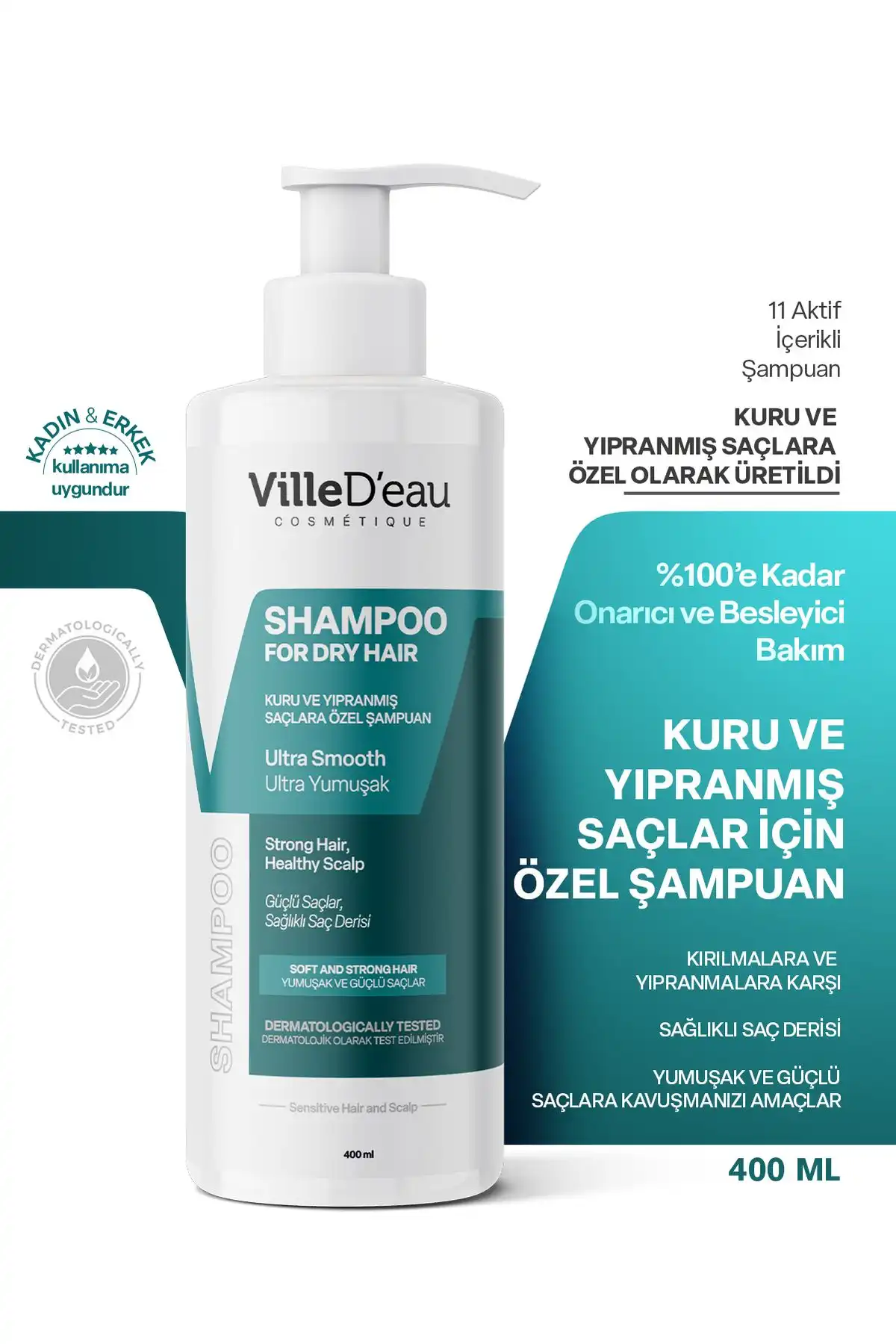 VilleD'eau Kuru ve Yıpranmış Saçlara Özel Şampuan ile Saç Bakımınızı İyileştirin