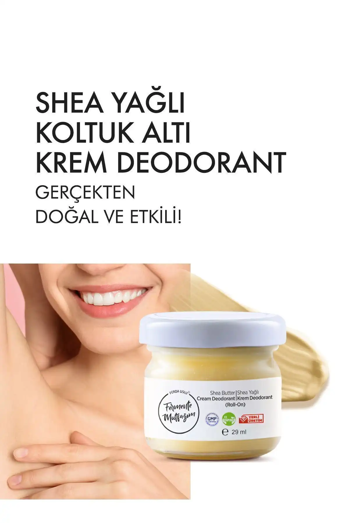 Fermente Mutfağım %100 Doğal Krem Deodorant: Cildinize Doğal ve Etkili Koruma