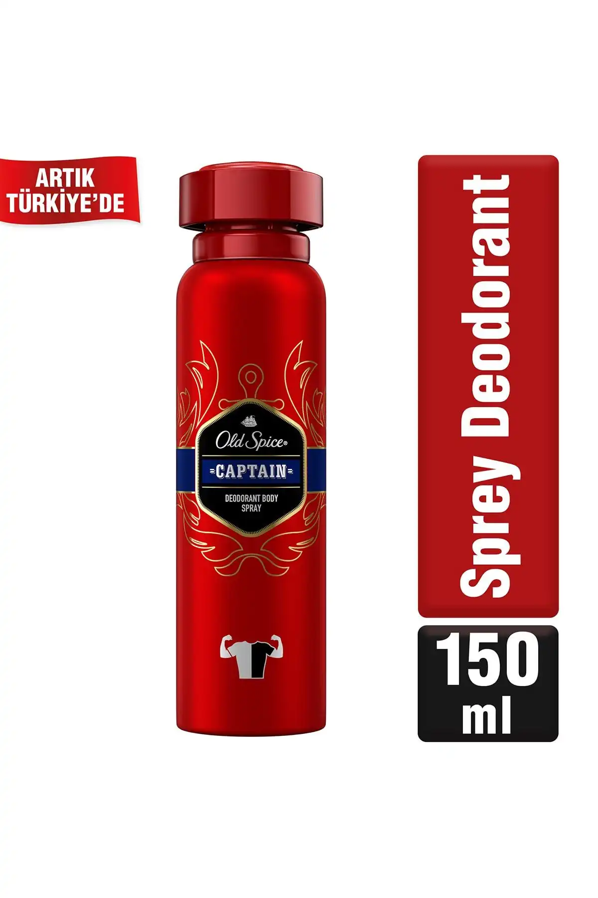 Old Spice Captain Sprey Deodorant: Kalıcı Ferahlık ve Etkileyici Koku