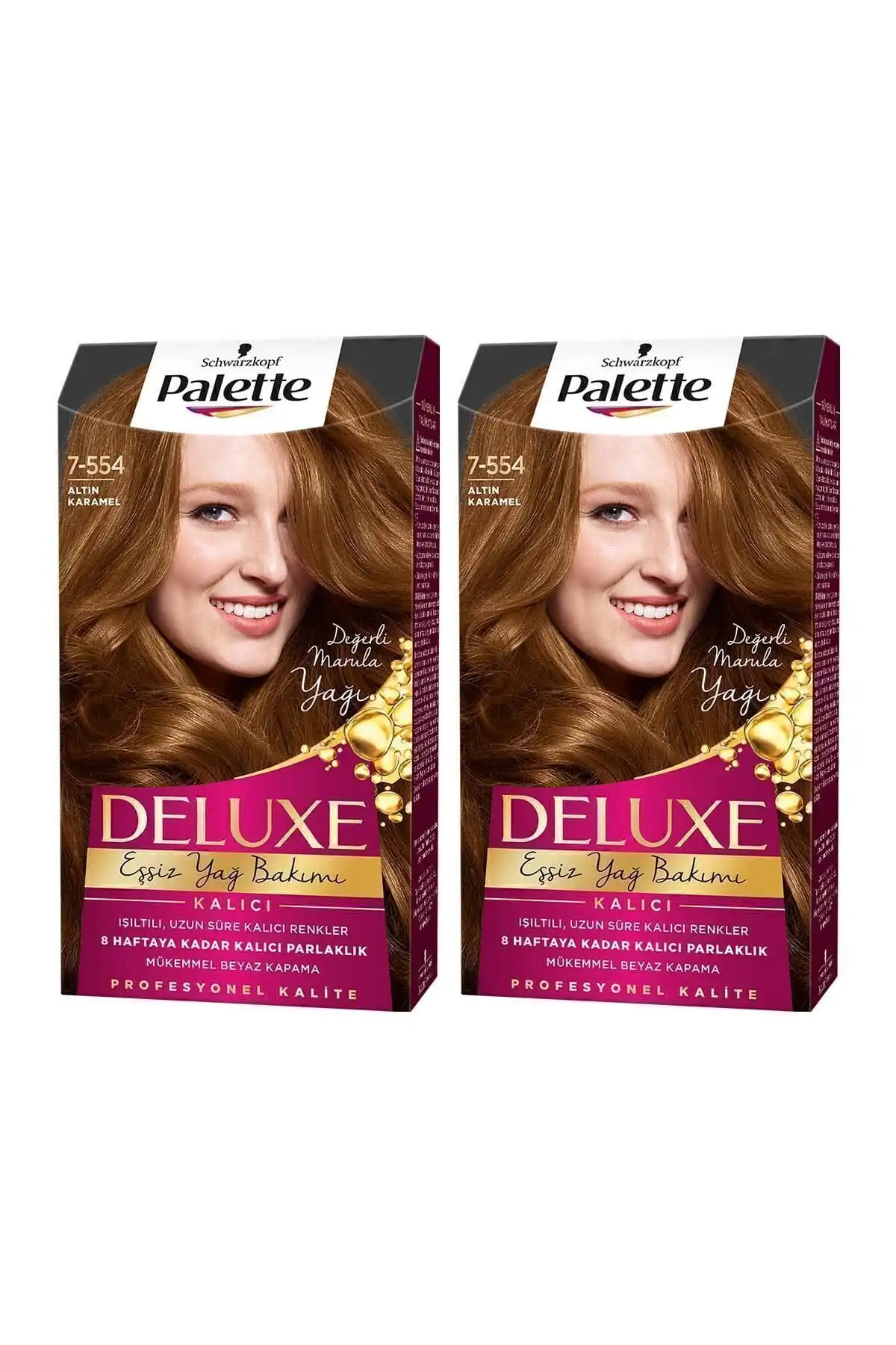 Palette Deluxe 7-554 Altın Karamel Saç Boyası: Kesin ve Uzun Süreli Renk Deneyimi