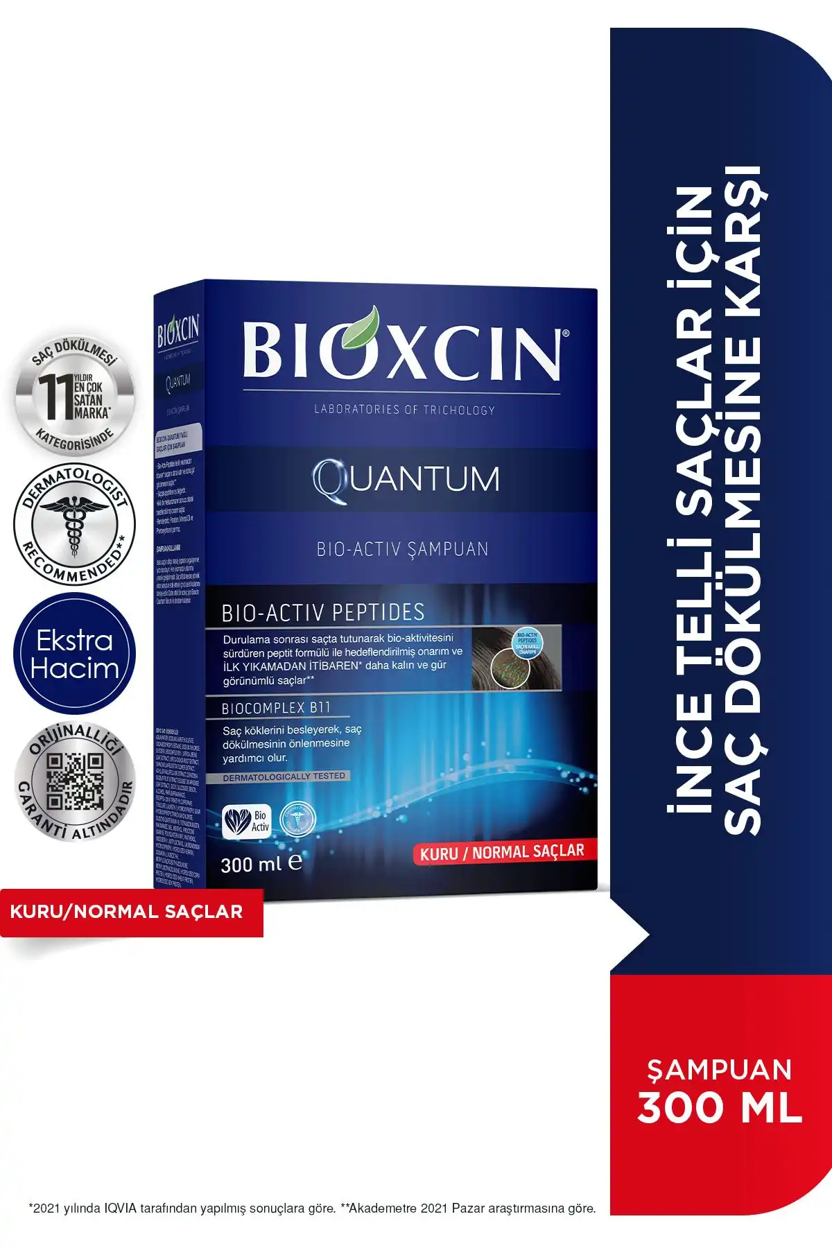 Bioxcin Quantum Kuru/Normal Saçlar İçin Şampuan: Dökülme ve Hacim Artışı