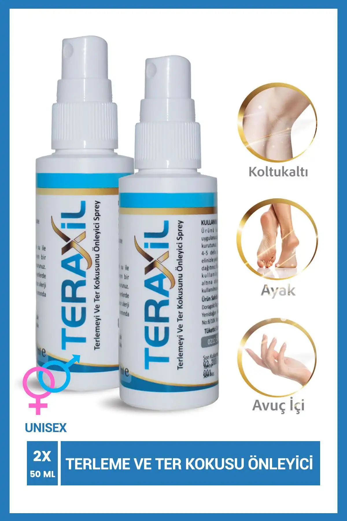 Teraxil El, Ayak, Koltuk Altı Terleme ve Koku Önleyici Deodorant İncelemesi