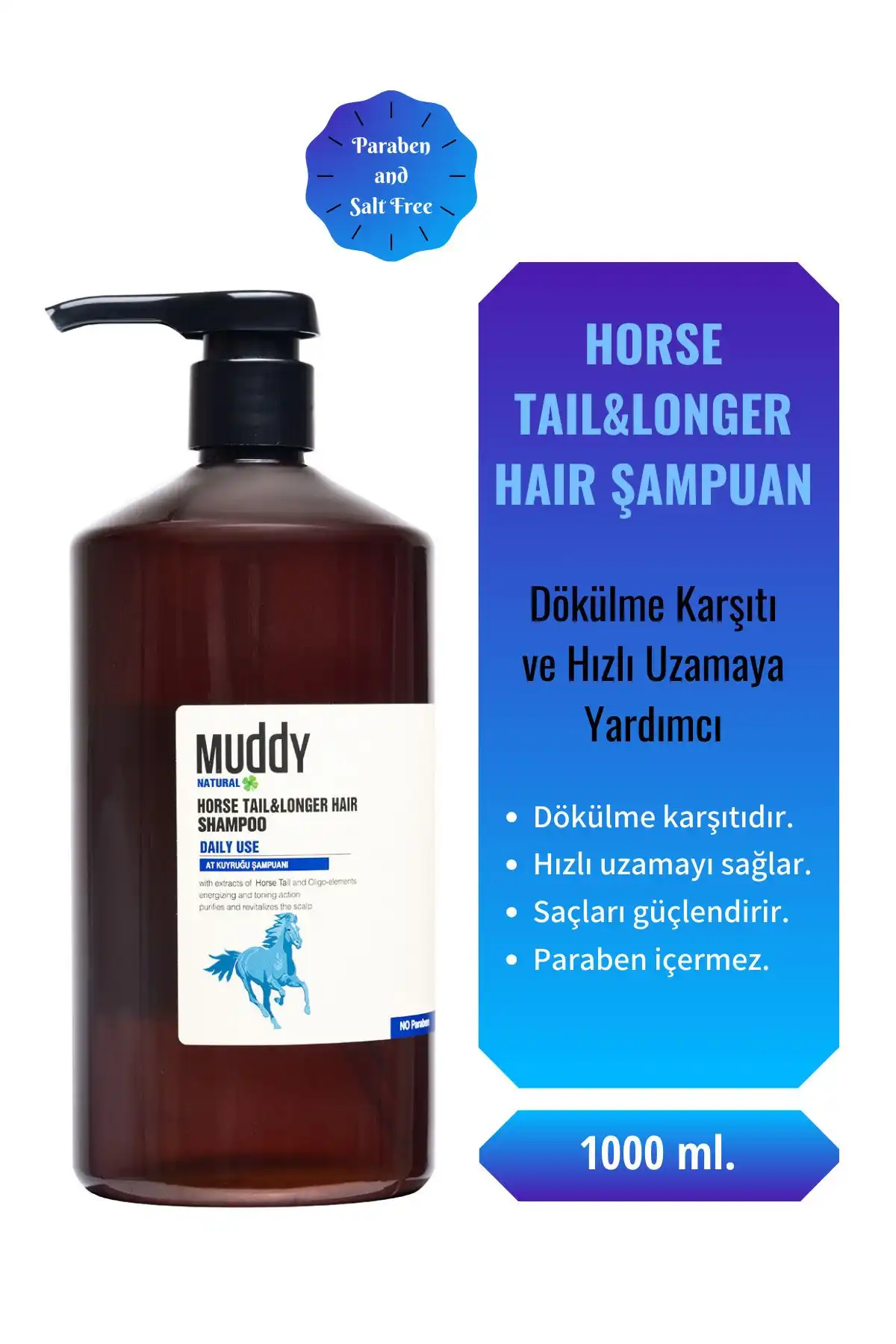 Muddy Dökülme Karşıtı At Kuyruğu Şampuanı ile Saçlarınıza Sağlık Kazandırın