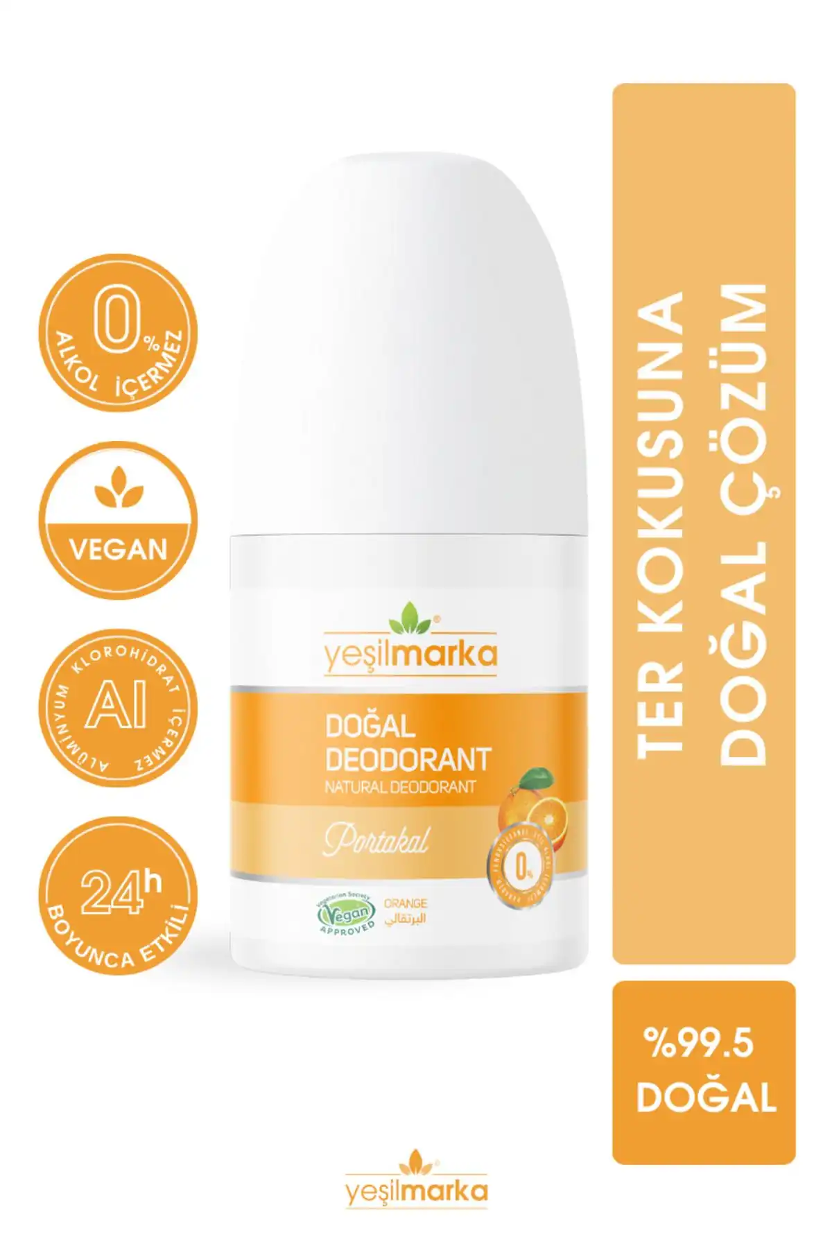 Yeşilmarka Doğal Roll-on Portakal Deodorant: Kimyasalsız Ferahlatıcı Koruma