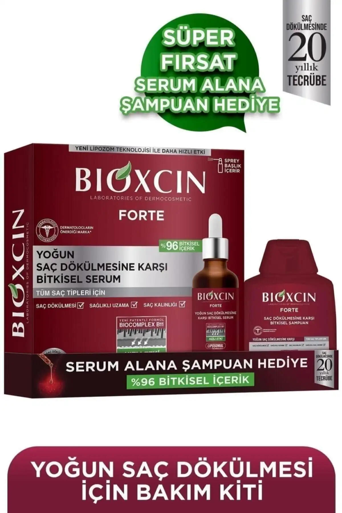 Bioxcin Forte Serum ve Şampuan Seti: Saç Dökülmesine Karşı Etkili Çözümler
