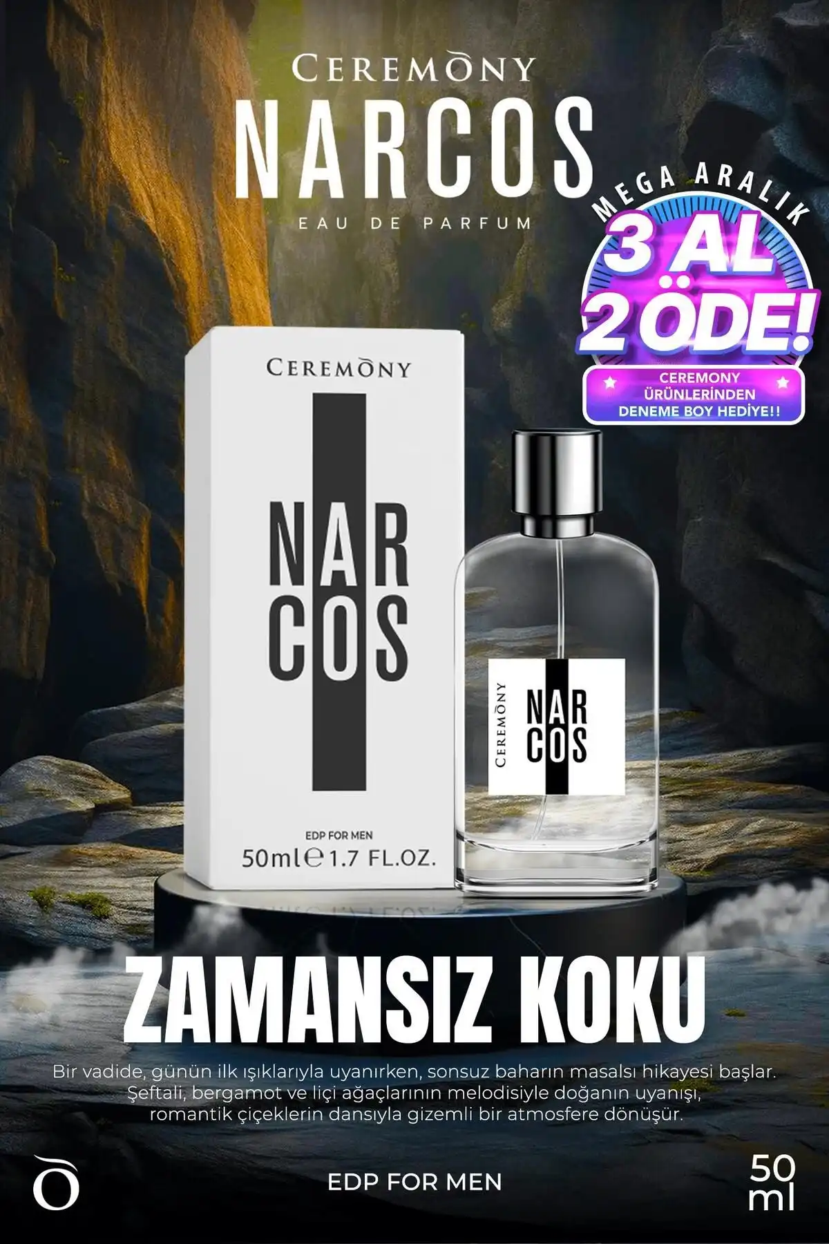 Ceremony Narcos Erkek Parfüm EDP 50 ML: Kalıcı, Şık ve Çekici Koku Deneyimi