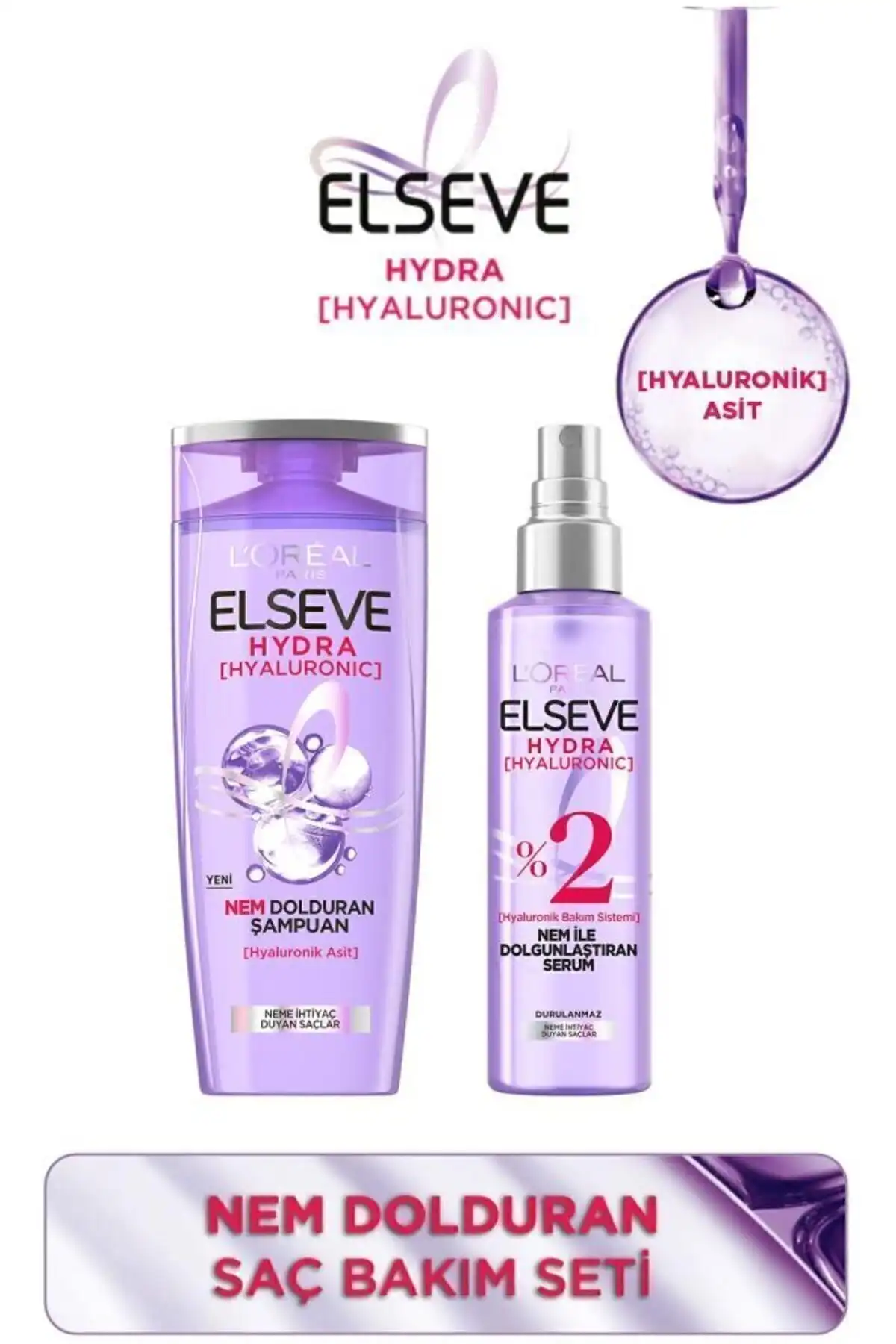 Elseve Hydra [Hyaluronic] Nem Dolduran Set: Saçlarınızı Canlandırın
