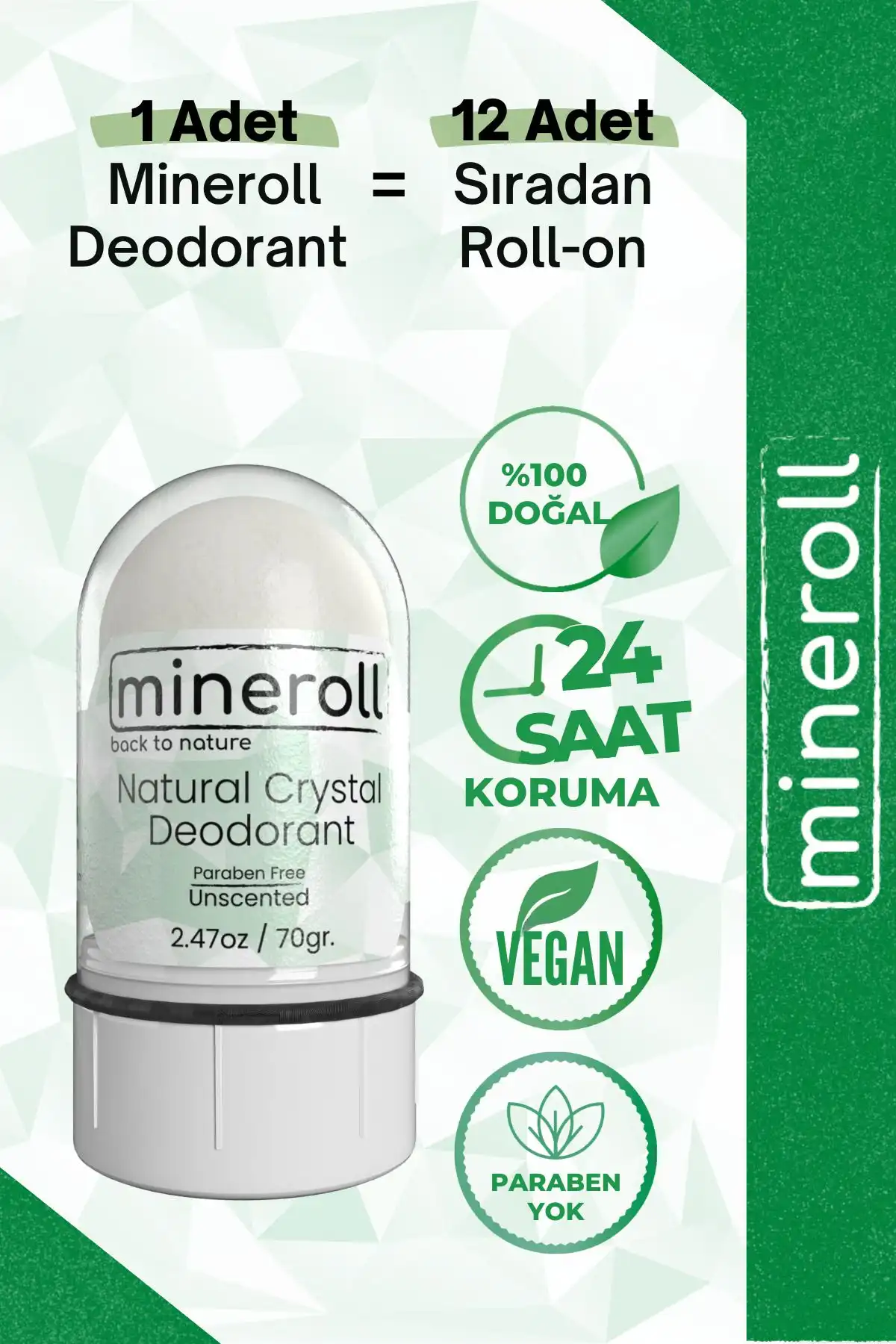 Mineroll Koltuk Altı Beyazlatıcı Doğal Kristal Deodorant İncelemesi ve Kullanıcı Görüşleri
