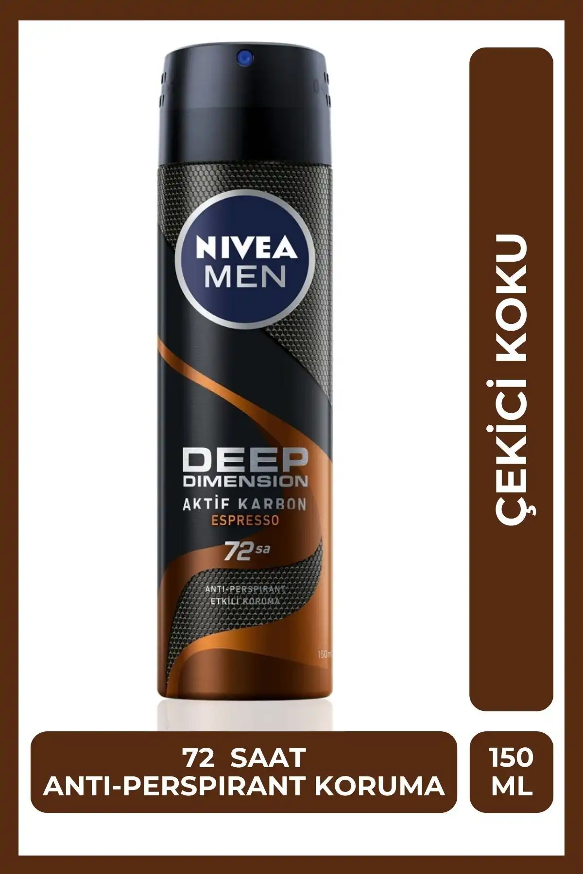 NIVEA MEN Erkek Sprey Deodorant Deep Dimension Espresso: Güçlü Koruma ve Ferahlık