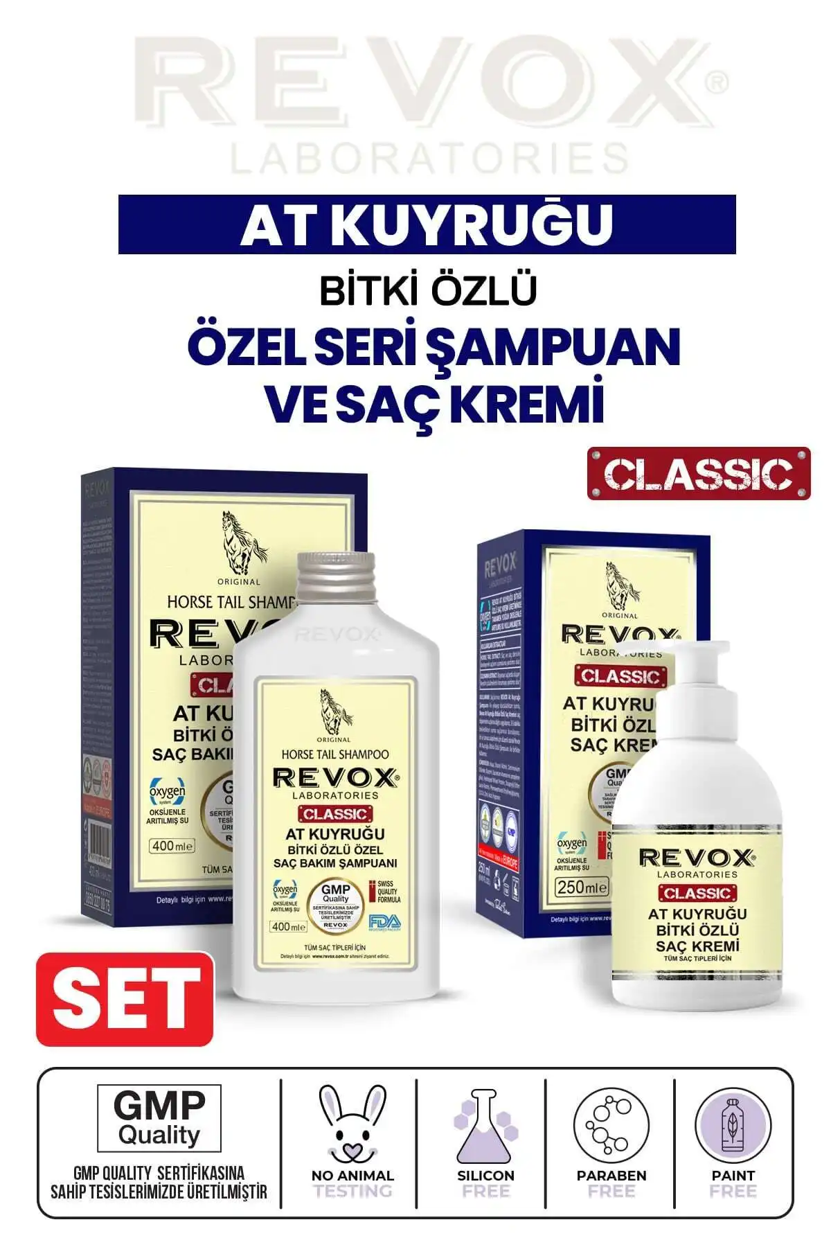 Revox At Kuyruğu Bitki Özlü Şampuan ve Saç Kremi ile Sağlıklı Saçlar Elde Edin