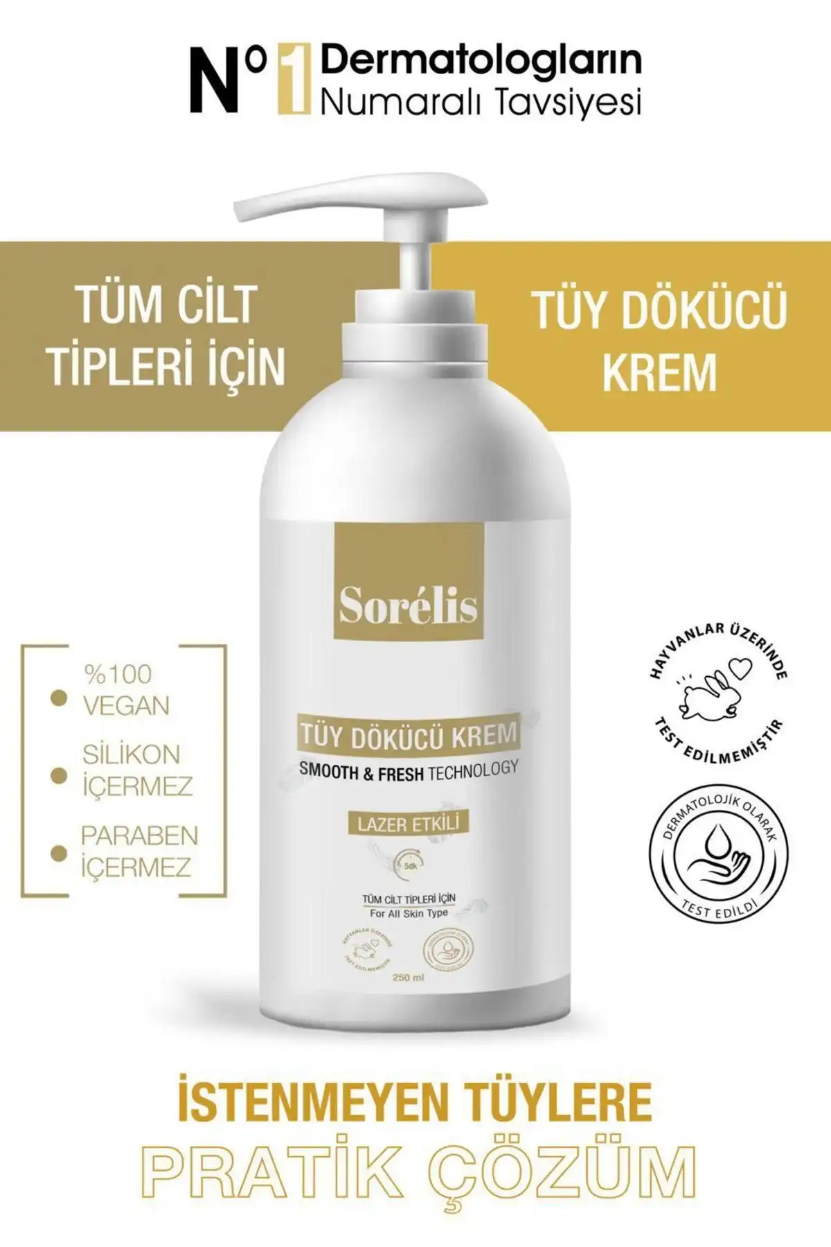 Sorelis Lazer Etkili Tüy Dökücü ve Azaltıcı Epilasyon Kremi ile Pürüzsüz Cilt