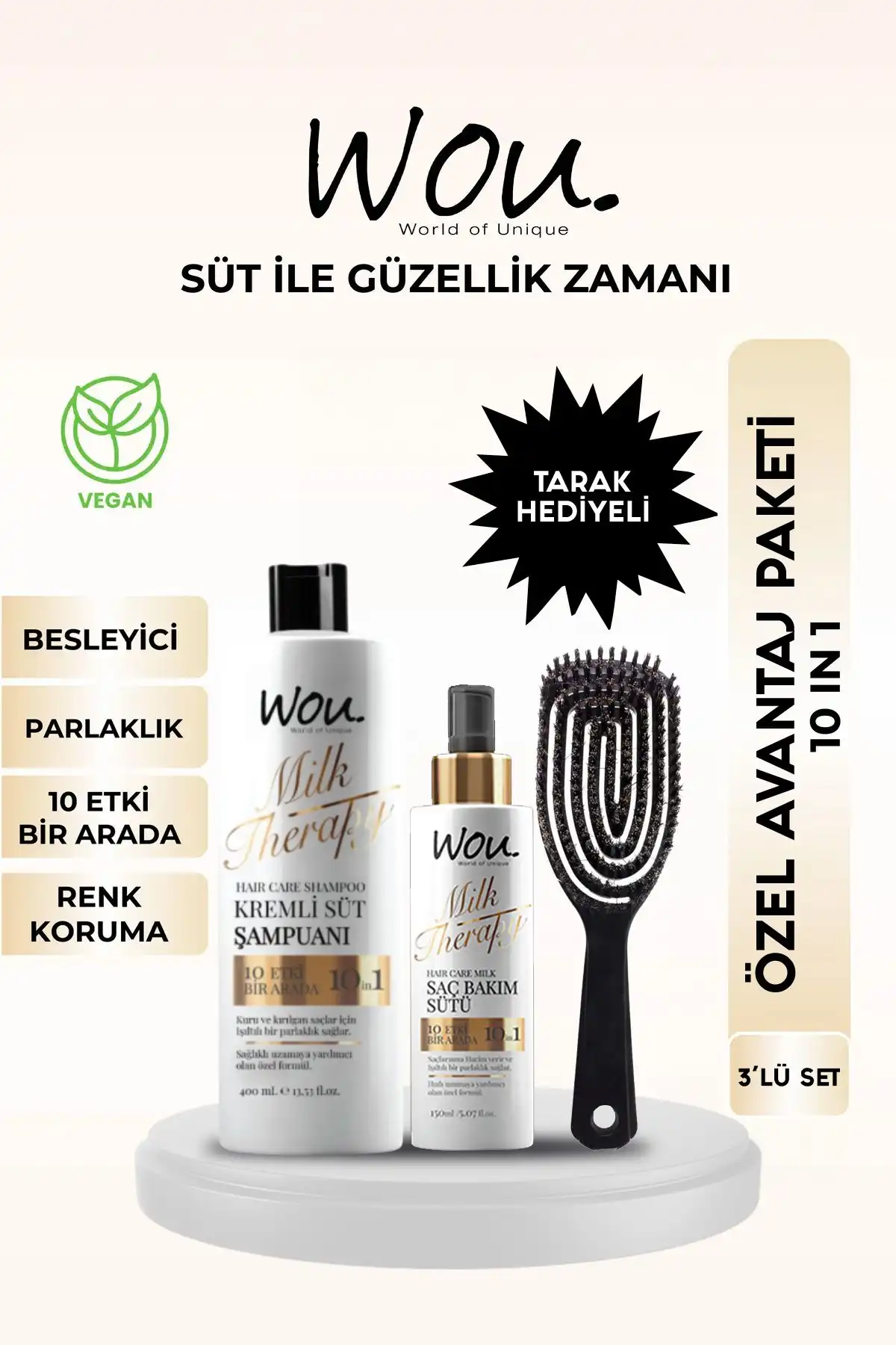 WOU World of Unique Milk Therapy Seti ile Modern Saç Bakımının Keyfini Yaşayın