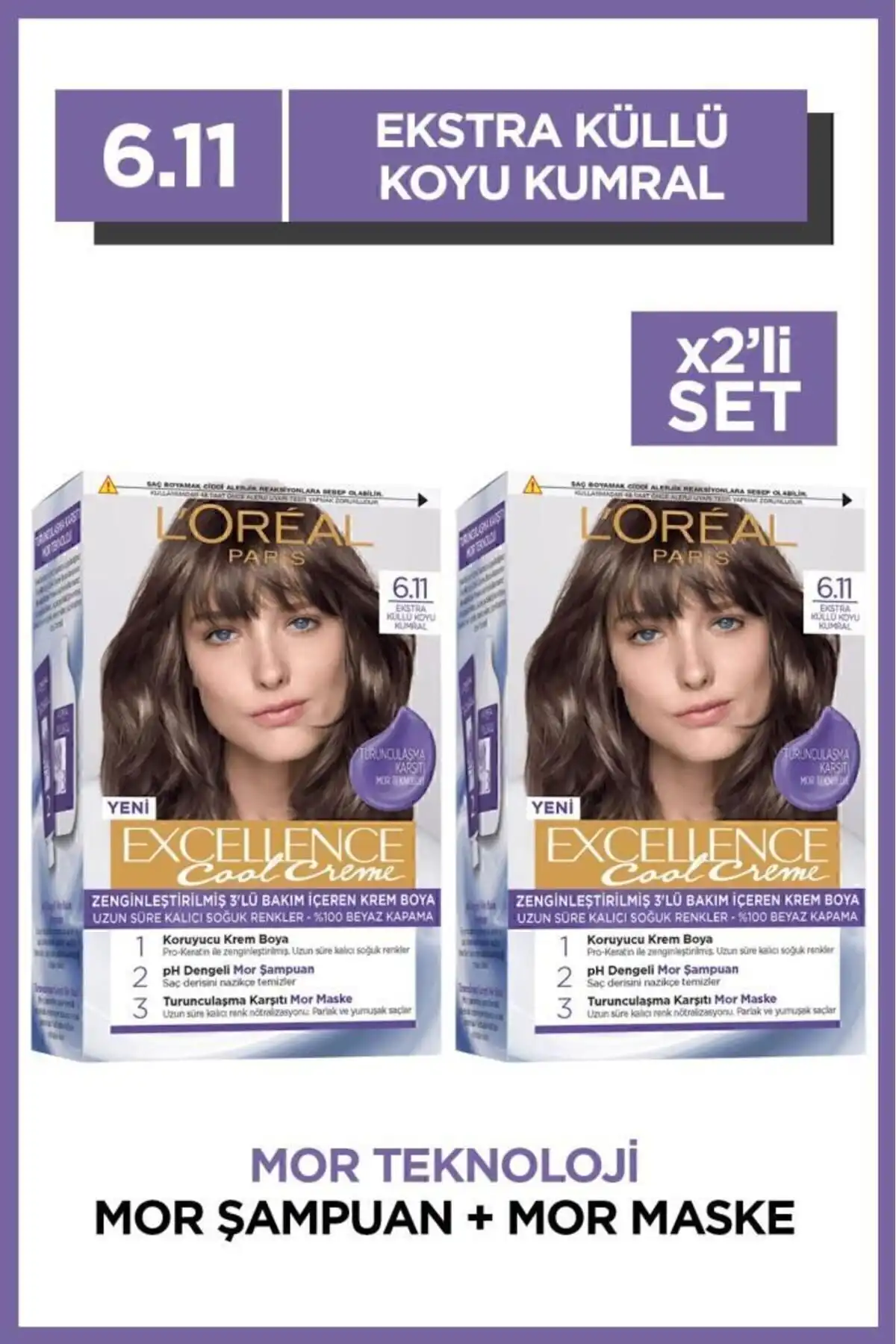 L'Oreal Paris Excellence Cool Creme Saç Boyası İncelemesi: 6.11 Ekstra Küllü Koyu Kumral