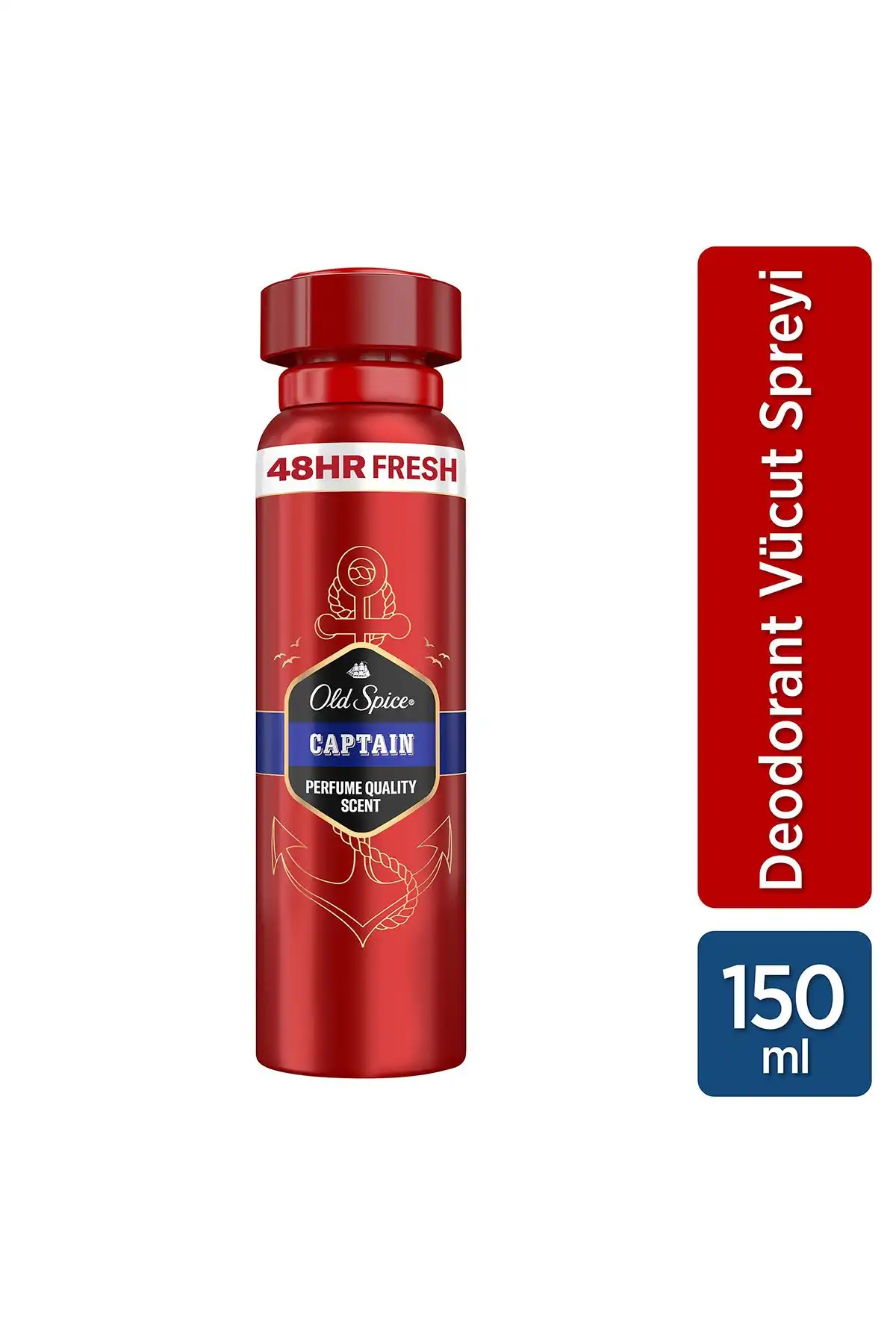 Old Spice Captain: 48 Saat Ferahlık Sunan Alüminyumsuz Erkek Deodorantı