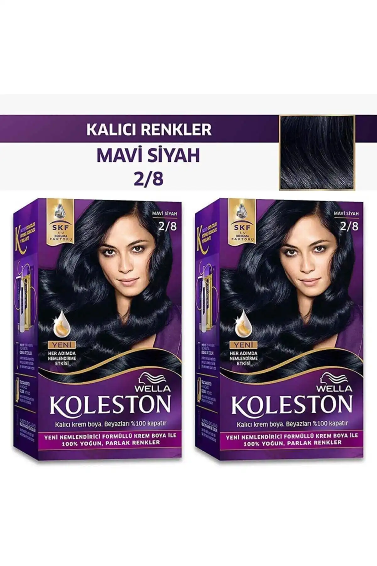 Wella Koleston Kit 2/8 Mavi Siyah: Kalıcı ve Parlak Saç Rengi Deneyimi