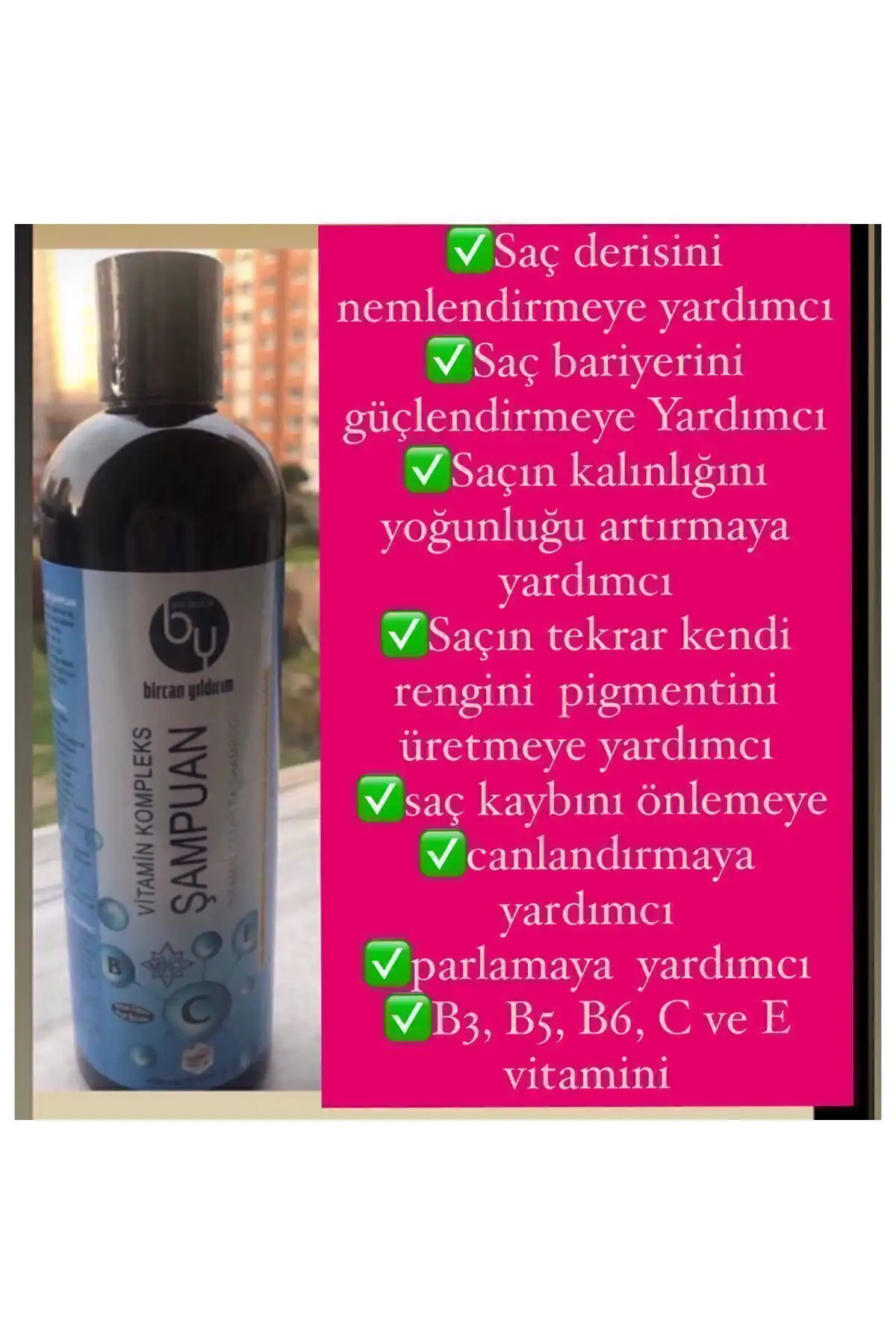 Bircan Yıldırım Niyet Bulutları Vitamin Kompleks Şampuan ile Sağlıklı Saçlara Kavuşun