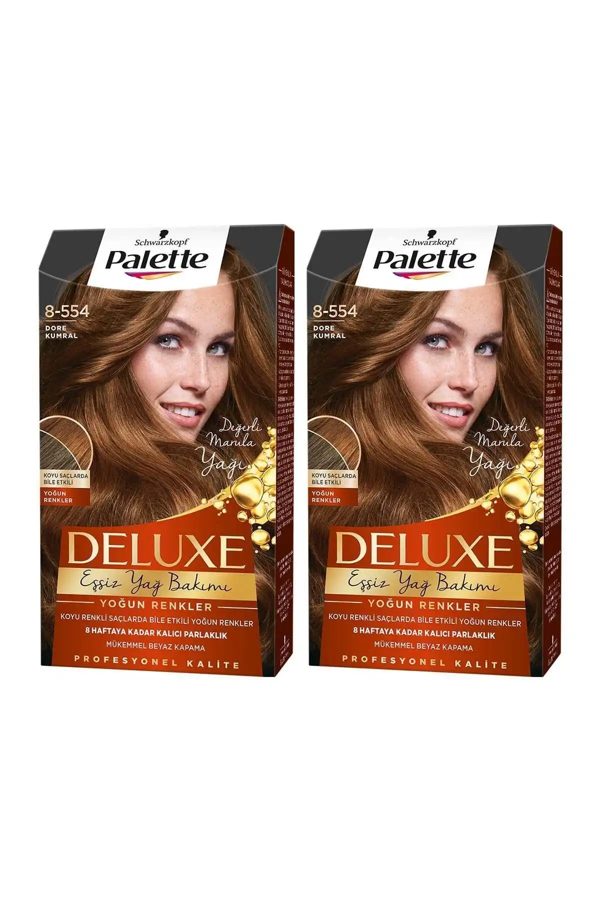 Palette Deluxe 8-554 Dore Kumral: Amonyaksız Saç Boyası ile Uzun Süreli Renk Deneyimi